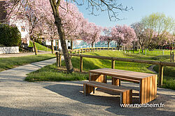 La table du nouvel itinéraire de promenade