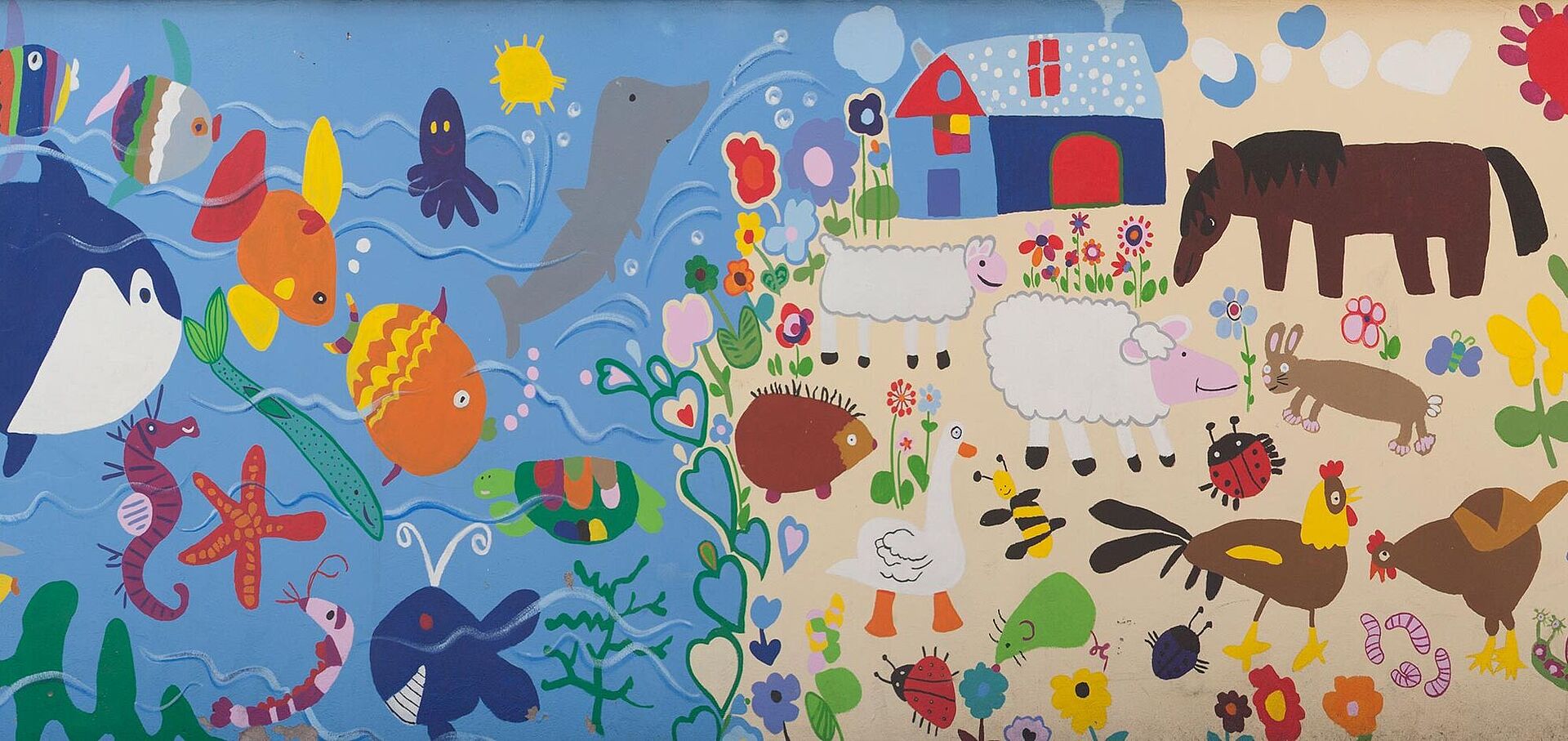 fresque de l'école